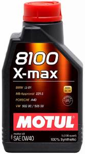 MOTUL 8100 X-MAX 0w40 SN/CF A3/B4 1л. синтетика, масло моторное